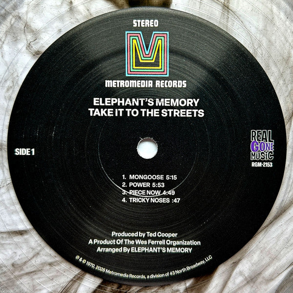 Elephant's Memory* : Take It To The Streets (LP, Album, RE, RM, Cle)