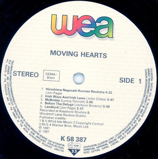 Moving Hearts ~ Moving Hearts (Vinyl) - Djungel & Jazz