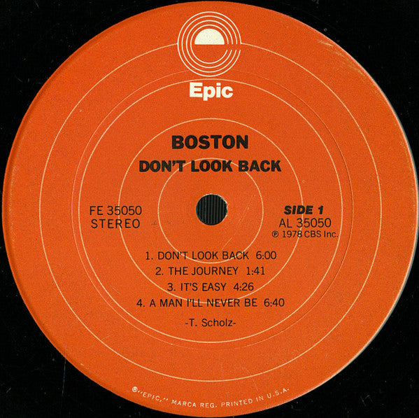 Boston ~ Don't Look Back (Vinyl) - Djungel & Jazz