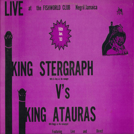 King Stur Gav Hi-Fi V's King Ataurus : Live At The Fishworld Club Negril (LP, Album)