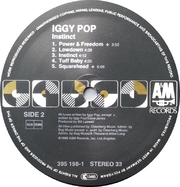Iggy Pop : Instinct (LP, Album)
