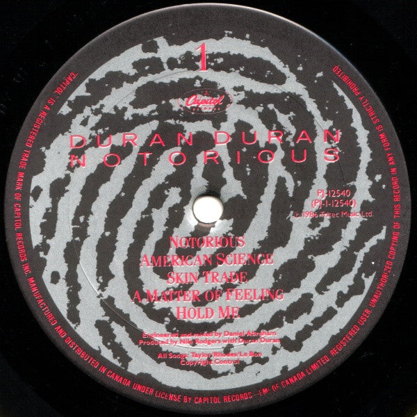 Duran Duran ~ Notorious (Vinyl) - Djungel & Jazz