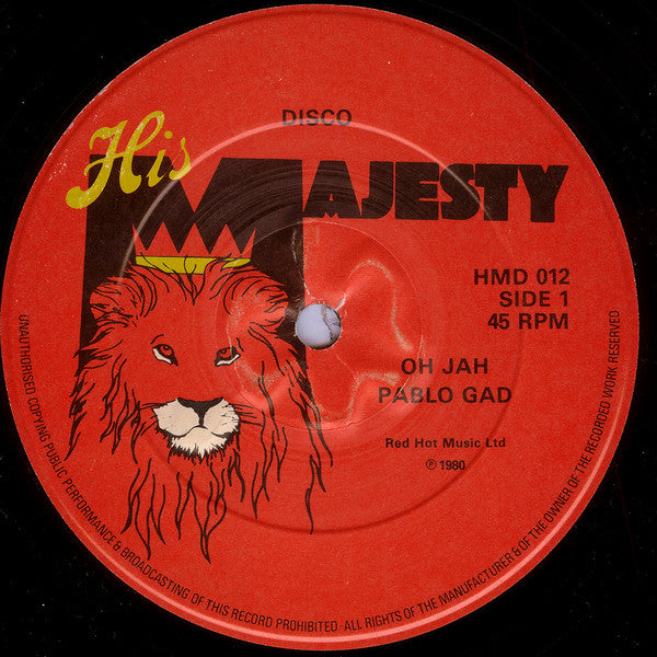 Pablo Gad ~ Oh Jah (Vinyl) - Djungel & Jazz