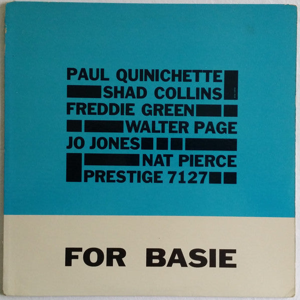 Paul Quinichette ~ For Basie (Vinyl) - Djungel & Jazz