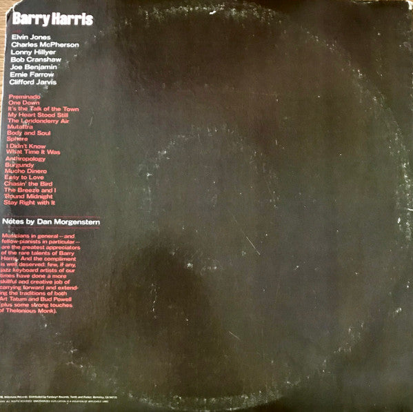 Barry Harris  ~ Stay Right With It (Vinyl) - Djungel & Jazz