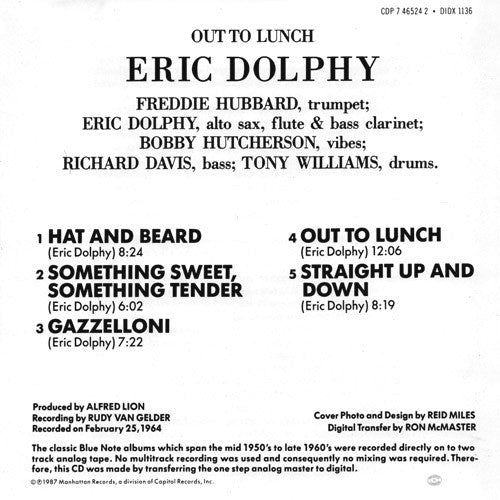 Eric Dolphy ~ Out To Lunch! (Vinyl) - Djungel & Jazz