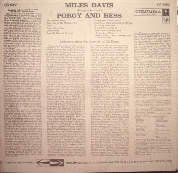 Miles Davis ~ Porgy And Bess (Vinyl) - Djungel & Jazz