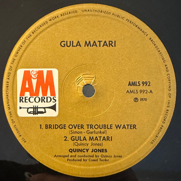Quincy Jones : Gula Matari (LP, Album, Gat)