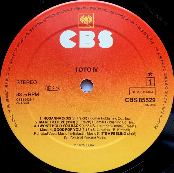 Toto ~ Toto IV (Vinyl) - Djungel & Jazz