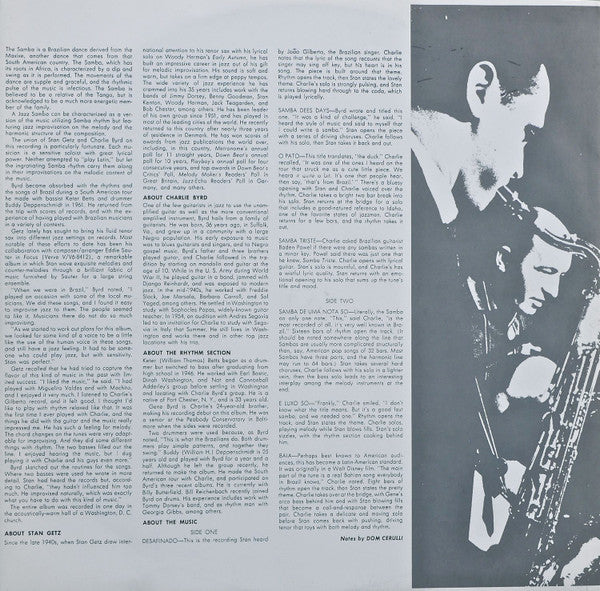 Stan Getz / Charlie Byrd : Jazz Samba (LP, Album, RE)