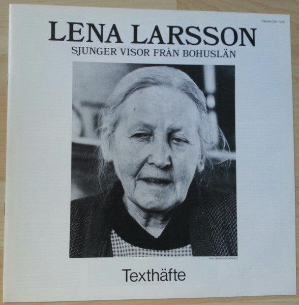 Lena Larsson (4) : Sjunger Visor Från Bohuslän (LP, Mono)