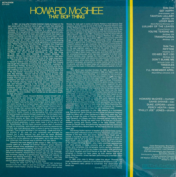 Howard McGhee : That Bop Thing (LP, RE)