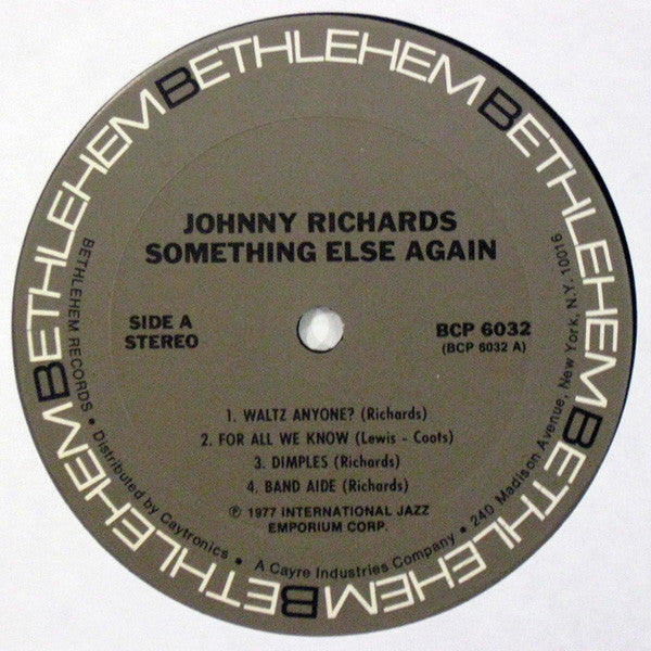 Johnny Richards ~ Something Else Again (Vinyl) - Djungel & Jazz