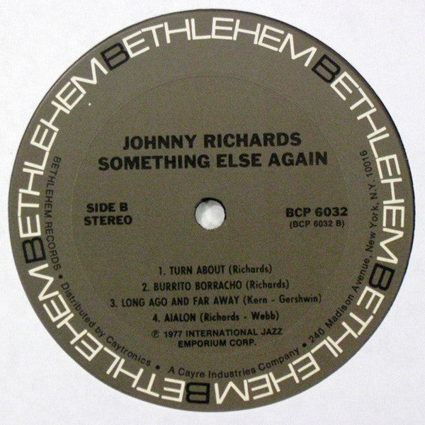 Johnny Richards ~ Something Else Again (Vinyl) - Djungel & Jazz