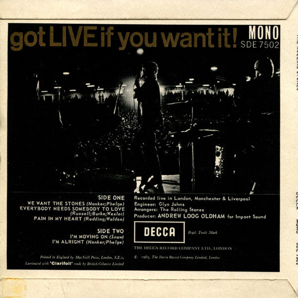 The Rolling Stones ~ Got Live If You Want It! (Vinyl) - Djungel & Jazz