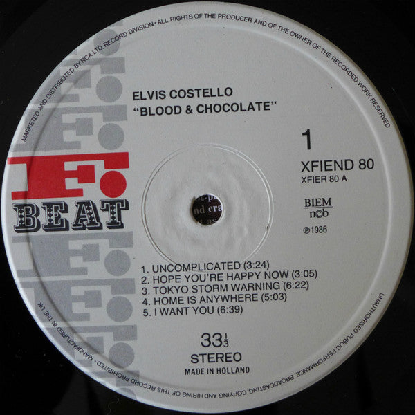 Elvis Costello & The Attractions ~ Blood & Chocolate (Vinyl) - Djungel & Jazz