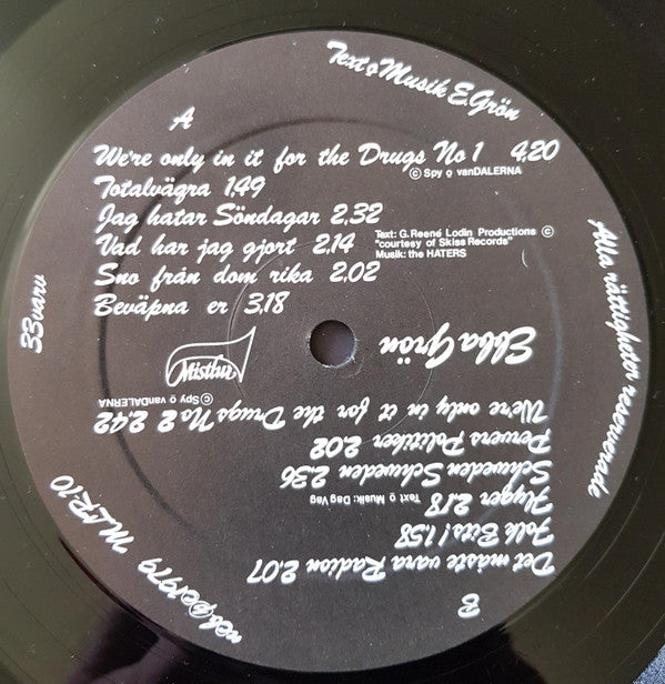 Ebba Grön ~ We're Only In It For The Drugs! (Vinyl) - Djungel & Jazz
