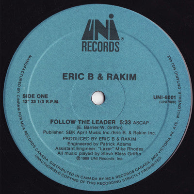 Eric B. & Rakim ~ Follow The Leader (Vinyl) - Djungel & Jazz