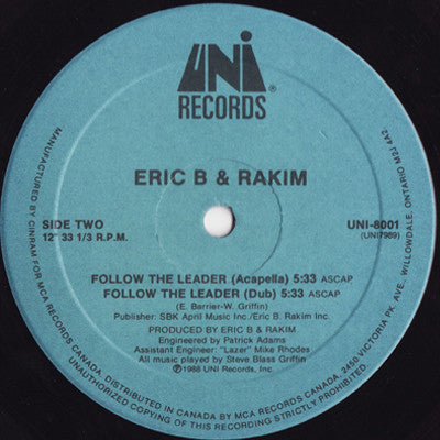 Eric B. & Rakim ~ Follow The Leader (Vinyl) - Djungel & Jazz