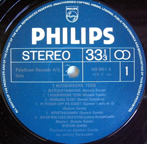 Øystein Sunde ~ I Husbukkens Tegn (Vinyl) - Djungel & Jazz