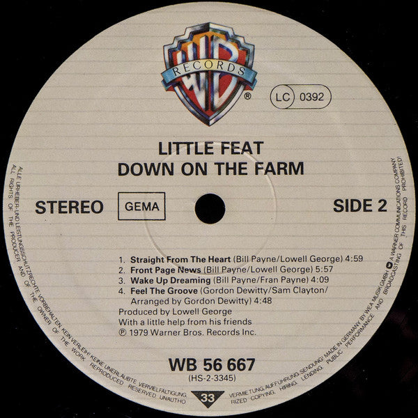 Little Feat ~ Down On The Farm (Vinyl) - Djungel & Jazz