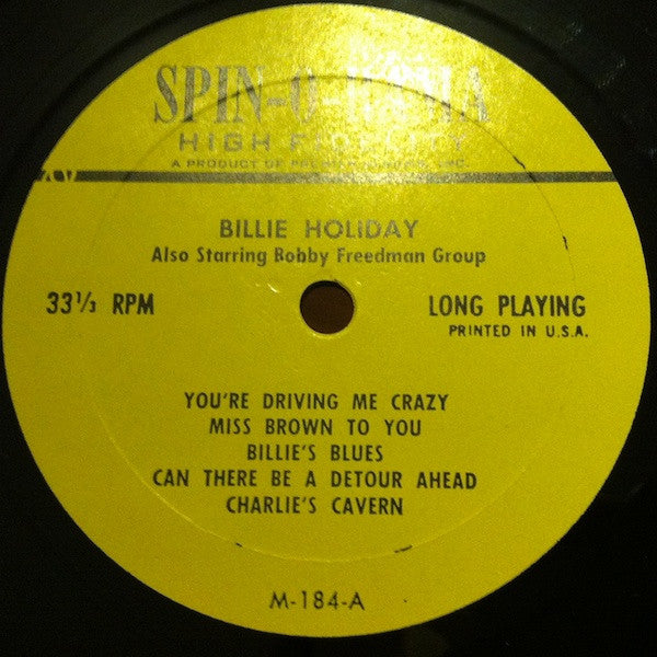 Billie Holiday Also Starring The Bobby Freedman Group ~ Misty & Blue (Vinyl) - Djungel & Jazz