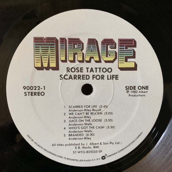 Rose Tattoo : Scarred For Life (LP, Album)