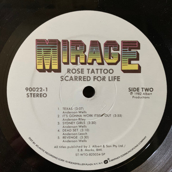 Rose Tattoo : Scarred For Life (LP, Album)