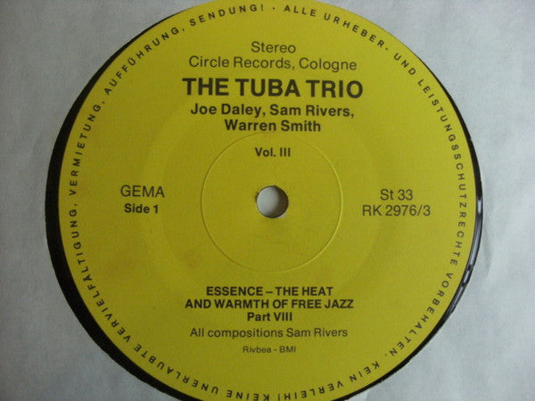 The Tuba Trio ~ Essence - The Heat And Warmth Of Free Jazz Vol. III (Vinyl) - Djungel & Jazz