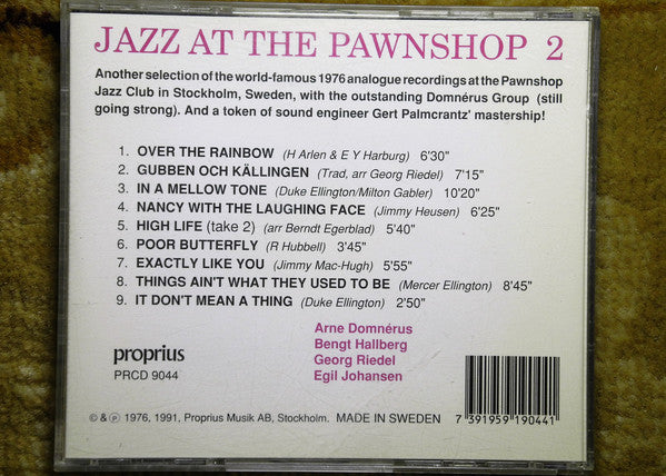 Arne Domnerus Group ~ Jazz At The Pawnshop 2 (Vinyl) - Djungel & Jazz