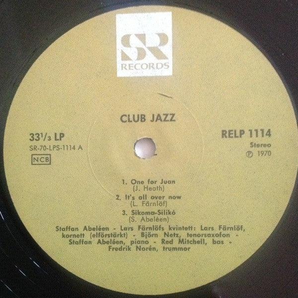 Abeléen-Färnlöfs Kvintett / Sten Öbergs Kvartett ~ Club Jazz 2 (Vinyl) - Djungel & Jazz