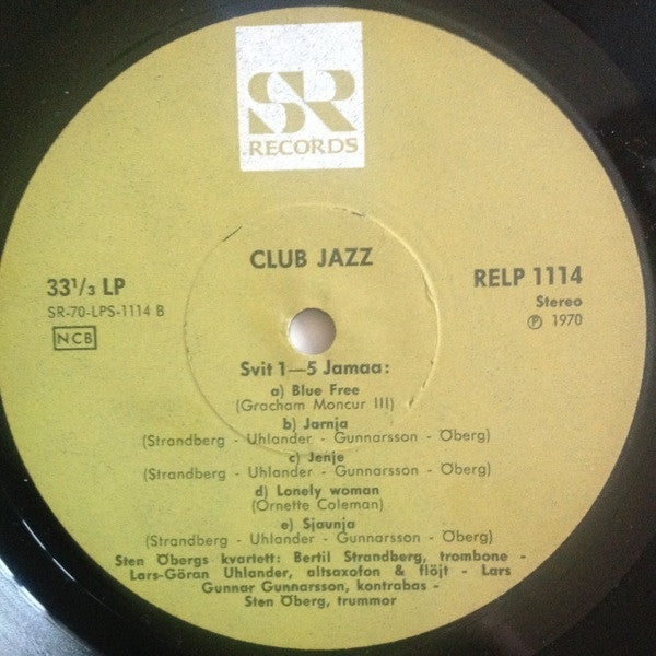 Abeléen-Färnlöfs Kvintett / Sten Öbergs Kvartett ~ Club Jazz 2 (Vinyl) - Djungel & Jazz