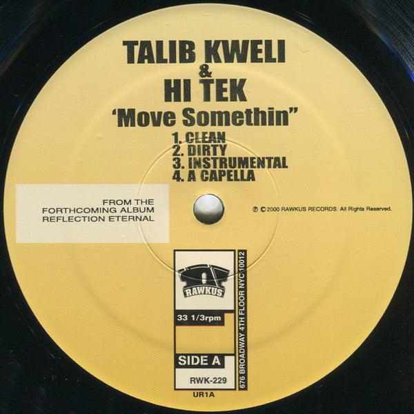 Talib Kweli & Hi Tek : Reflection Eternal ~ Move Somethin&#039; (Vinyl) - Djungel & Jazz