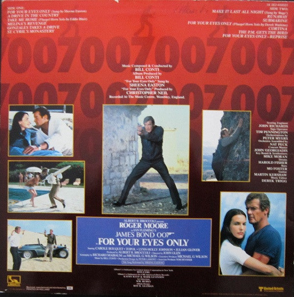 Bill Conti ~ For Your Eyes Only (Original Motion Picture Soundtrack) (Vinyl) - Djungel & Jazz