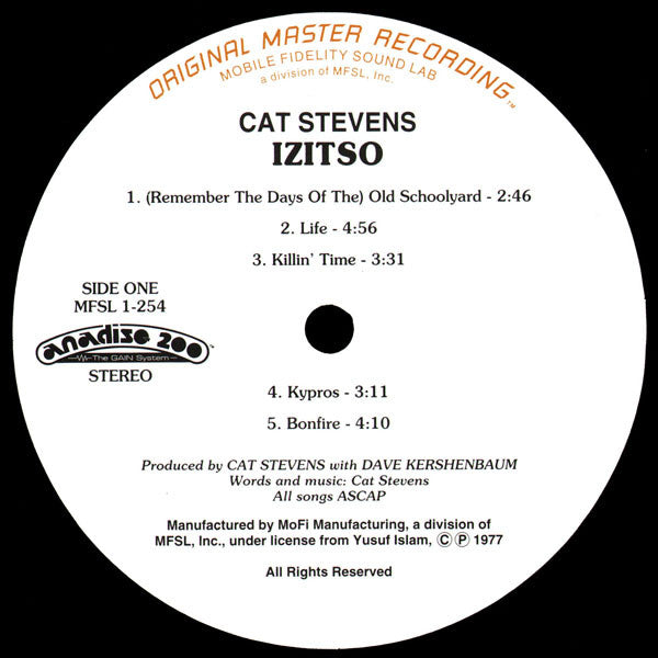 Cat Stevens ~ Izitso (Vinyl) - Djungel & Jazz
