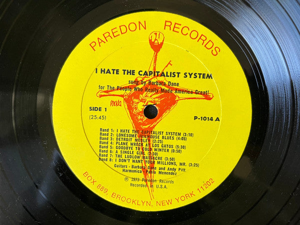 Barbara Dane ~ I Hate The Capitalist System (Vinyl) - Djungel & Jazz