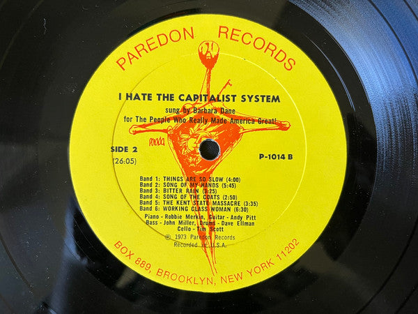 Barbara Dane ~ I Hate The Capitalist System (Vinyl) - Djungel & Jazz
