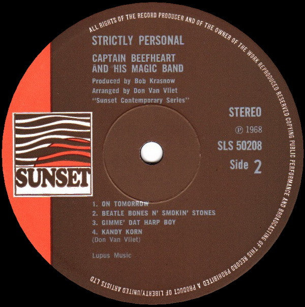 Captain Beefheart And The Magic Band ~ Strictly Personal (Vinyl) - Djungel & Jazz