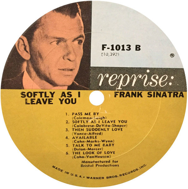 Frank Sinatra ~ Softly, As I Leave You (Vinyl) - Djungel & Jazz