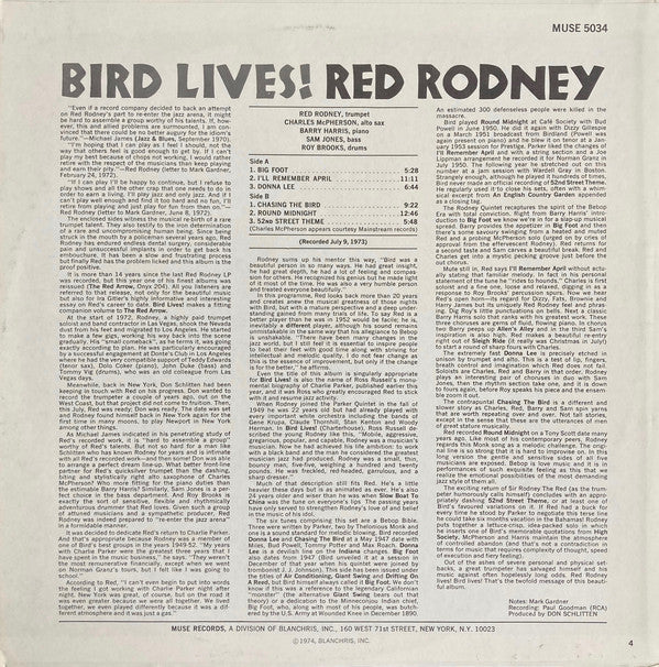 Red Rodney ~ Bird Lives! (Vinyl) - Djungel & Jazz