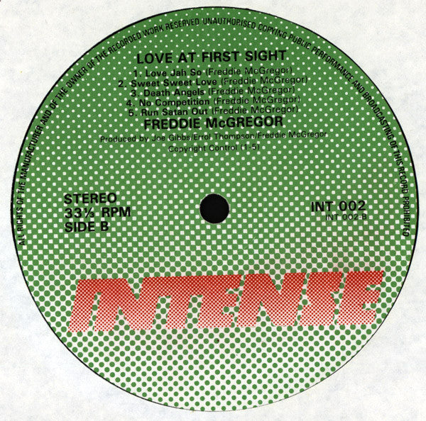 Freddie McGregor : Love At First Sight (LP, Album)