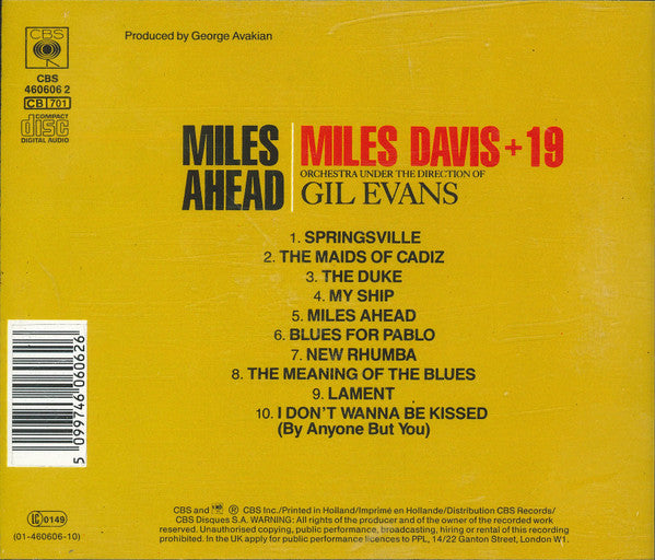 Miles Davis + 19 Orchestra Under The Direction Of Gil Evans ~ Miles Ahead (Vinyl) - Djungel & Jazz