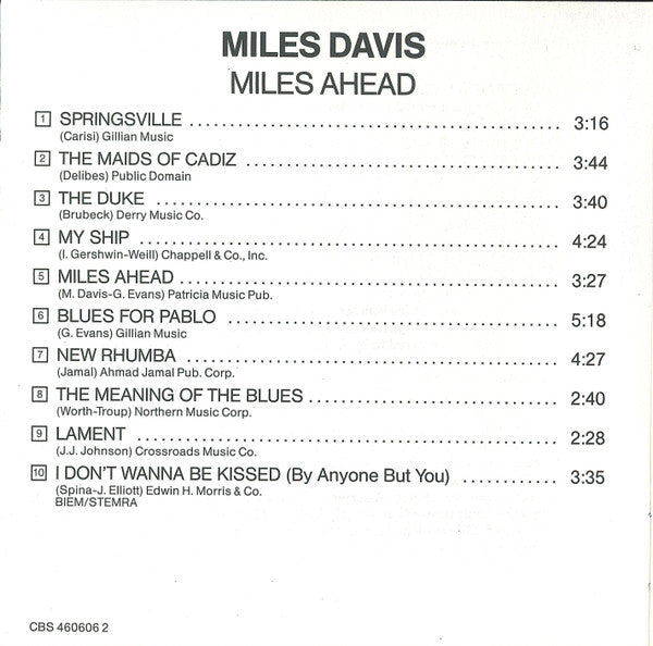 Miles Davis + 19 Orchestra Under The Direction Of Gil Evans ~ Miles Ahead (Vinyl) - Djungel & Jazz