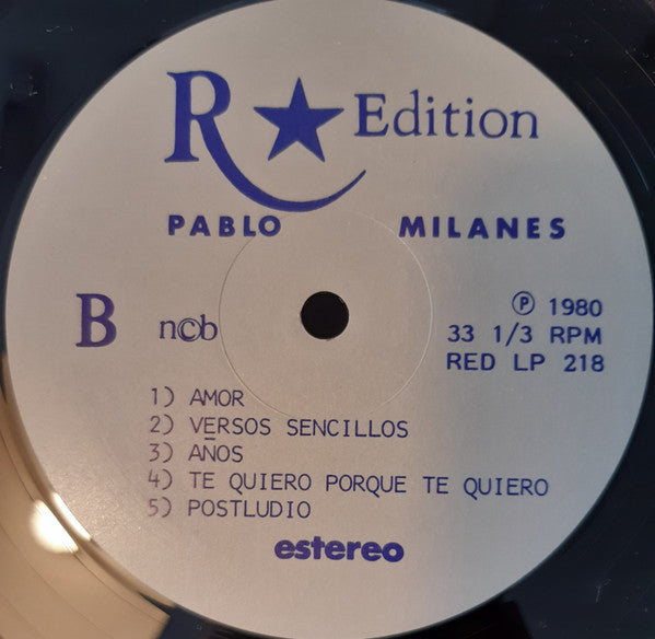 Pablo Milanés : Canta A La Resistencia Popular Chilena (LP, Album)