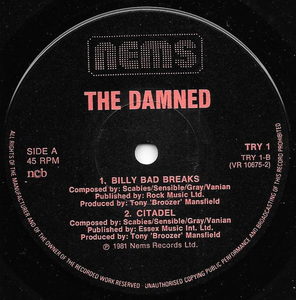 The Damned ~ Friday 13th EP (Vinyl) - Djungel & Jazz