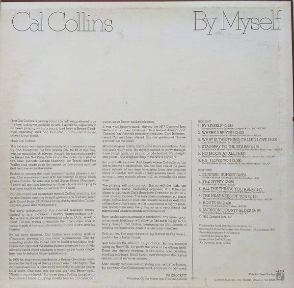 Cal Collins ~ By Myself (Vinyl) - Djungel & Jazz
