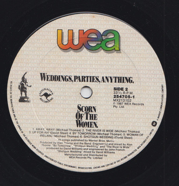 Weddings, Parties, Anything : Scorn Of The Women (LP, Album)