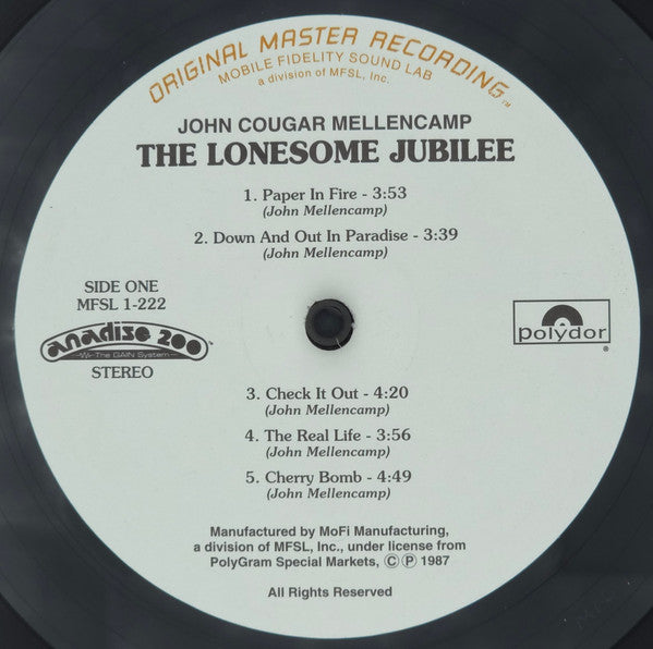 John Cougar Mellencamp ~ The Lonesome Jubilee (Vinyl) - Djungel & Jazz