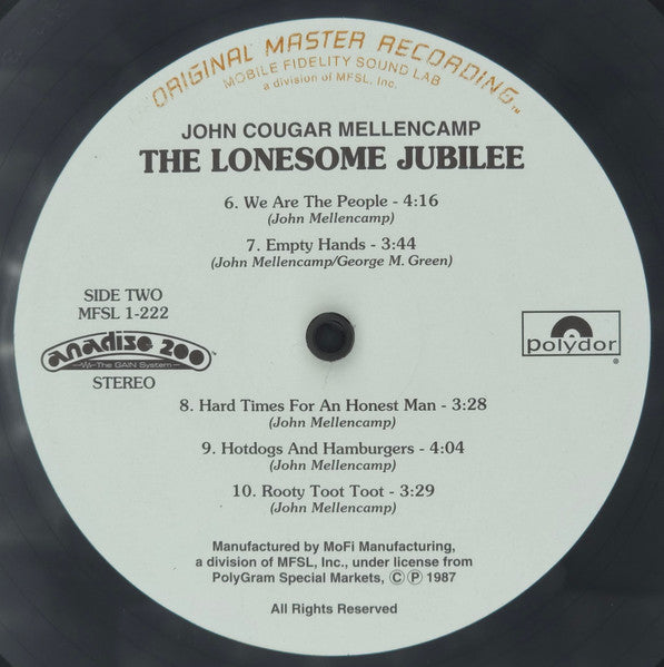 John Cougar Mellencamp ~ The Lonesome Jubilee (Vinyl) - Djungel & Jazz