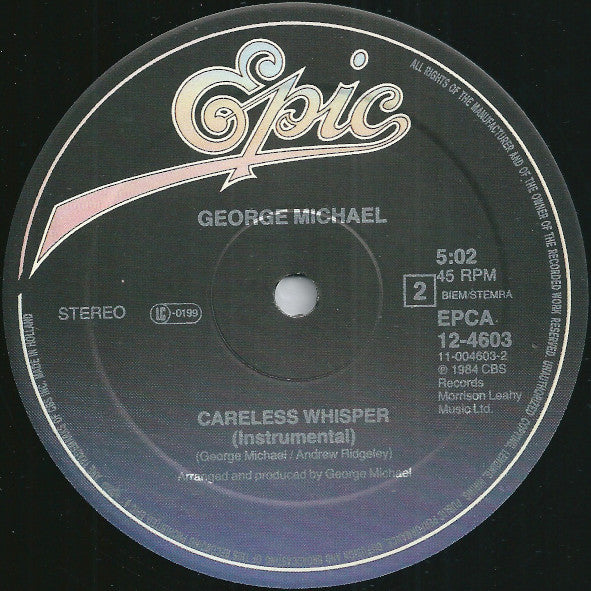 George Michael ~ Careless Whisper (Extended Mix) (Vinyl) - Djungel & Jazz